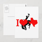 Carte Postale J'aime le Texas (Devant / Derrière)