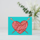 Carte Postale J'aime le Tricot (Debout devant)