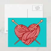 Carte Postale J'aime le Tricot (Devant / Derrière)