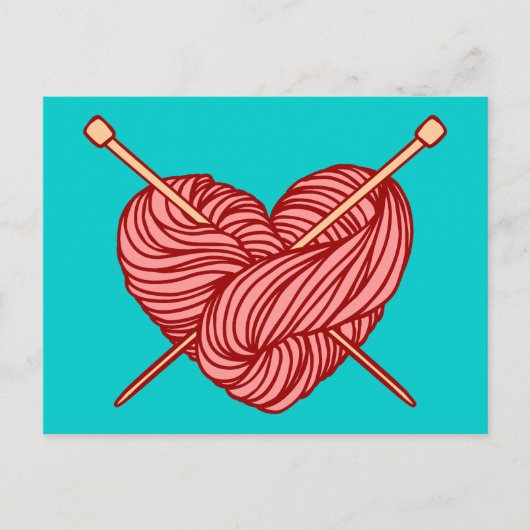 Carte Postale J'aime le Tricot (Devant)