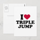 Carte Postale J'aime le triple saut (Devant / Derrière)