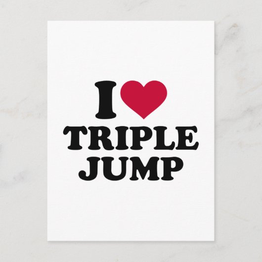 Carte Postale J'aime le triple saut (Devant)