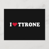 CARTE POSTALE J'AIME LE TYRONE (Devant)