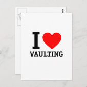 Carte Postale J'Aime Le Vaulting (Devant / Derrière)