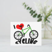Carte Postale J'Aime Le Vélo (Debout devant)