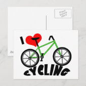 Carte Postale J'Aime Le Vélo (Devant / Derrière)