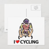 Carte Postale J'Aime Le Vélo (Devant / Derrière)