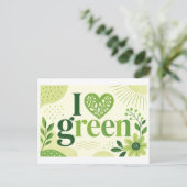 Carte Postale "J'aime le vert" (Debout devant)