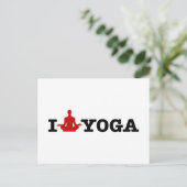Carte Postale J'aime le yoga (Debout devant)