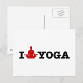 Carte Postale J'aime le yoga (Devant / Derrière)