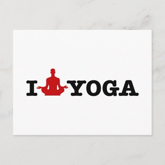 Carte Postale J'aime le yoga (Devant)
