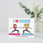 Carte Postale j'aime le yoga (Debout devant)