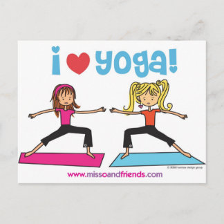 Carte Postale j'aime le yoga