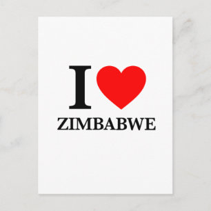 Carte Postale J'aime le Zimbabwe