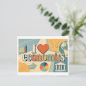 Carte Postale "J'aime l'économie" (Debout devant)