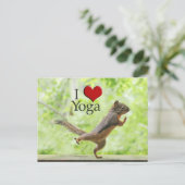 Carte Postale J'Aime L'écureuil de Yoga (Debout devant)