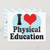 Carte Postale J'aime l'éducation physique (Devant / Derrière)