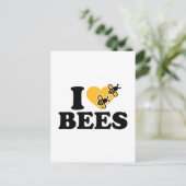 Carte Postale J'aime les abeilles (Debout devant)