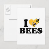 Carte Postale J'aime les abeilles (Devant / Derrière)