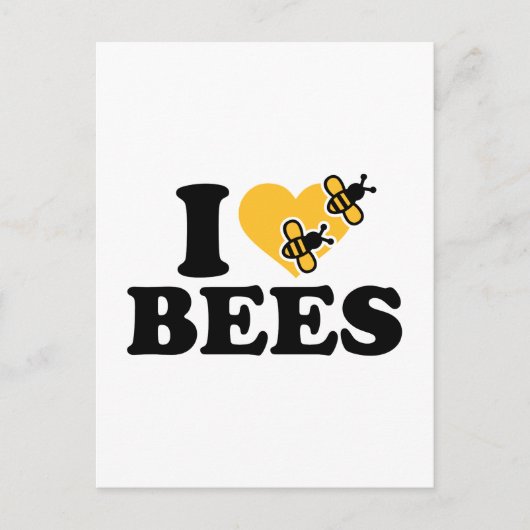 Carte Postale J'aime les abeilles (Devant)