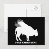 Carte Postale J'aime les ailes de buffle (Devant / Derrière)