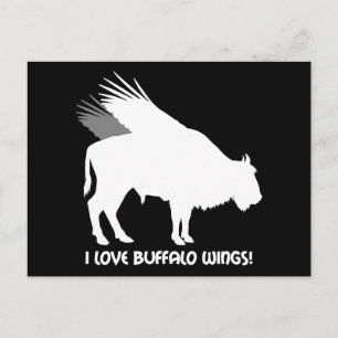 Carte Postale J'aime les ailes de buffle