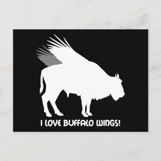 Carte Postale J'aime les ailes de buffle (Devant)