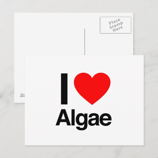 Carte Postale j'aime les algues (Devant / Derrière)