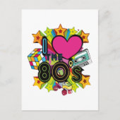 Carte Postale j'aime les années 80 (Devant)