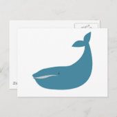 Carte Postale J'aime les baleines (Devant / Derrière)
