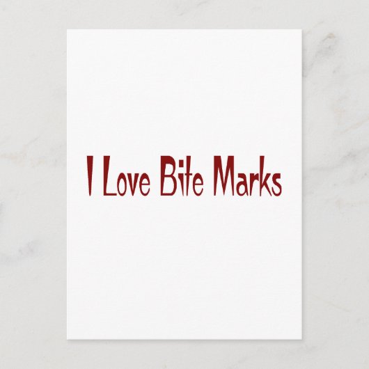 Carte Postale J'Aime Les Bite Marks (Devant)