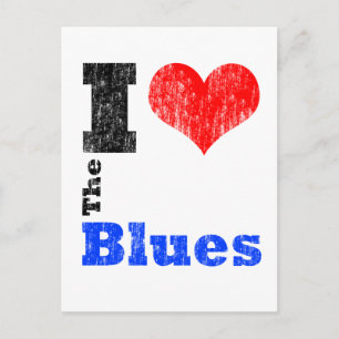 Carte Postale J'Aime Les Blues
