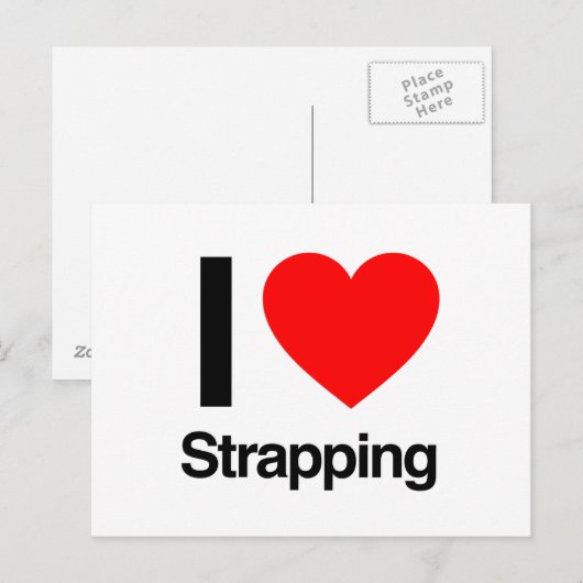 Carte Postale j'aime les bretelles (Devant / Derrière)