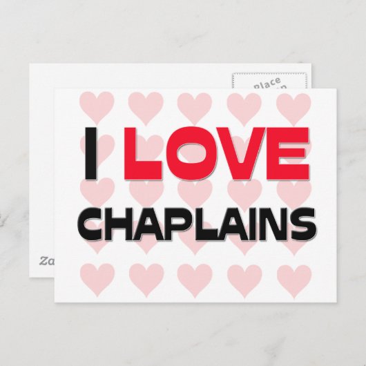 CARTE POSTALE J'AIME LES CHAPLAINES (Devant / Derrière)