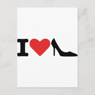 Carte Postale J'aime les chaussures