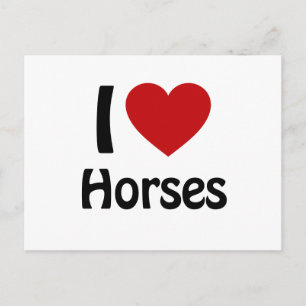 Carte Postale J'aime les chevaux