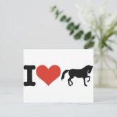 Carte Postale J'aime les chevaux (Debout devant)