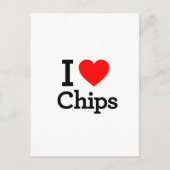 Carte Postale J'aime les chips (Devant)