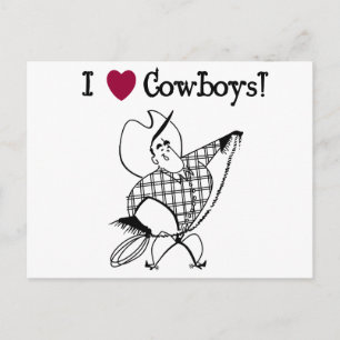 Carte Postale J'aime les cowboys