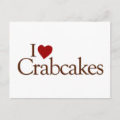 Carte Postale J'Aime Les Crabcakes (Devant)