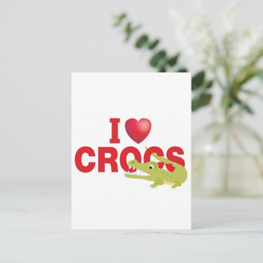 Carte Postale j'aime les crocs (Debout devant)