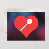 Carte Postale J'Aime Les Cuillères À Thé (Devant / Derrière)