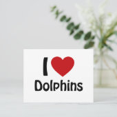 Carte Postale J'aime les dauphins (Debout devant)