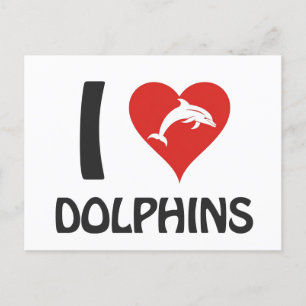 Carte Postale J'aime les dauphins