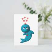 Carte Postale J'aime les dauphins - Je vous aime (Debout devant)