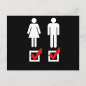 Carte Postale J'aime les deux - (Devant)