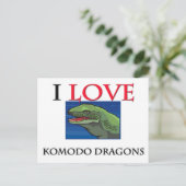 Carte Postale J'Aime Les Dragons Komodo (Debout devant)
