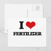 Carte Postale J'aime les engrais (Devant / Derrière)