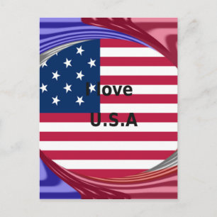 Carte Postale J'aime les États-Unis. Tourbillon : Impression d'a