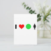 Carte Postale J'aime les femmes faciles (Debout devant)